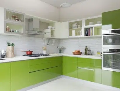 Bright Green Kitchen