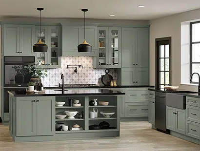 Grey Green Kitchen