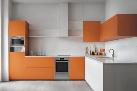 Zweifarbige Küchenschränke im Jahr 2025: Ultimativer Leitfaden 11 Orange + White