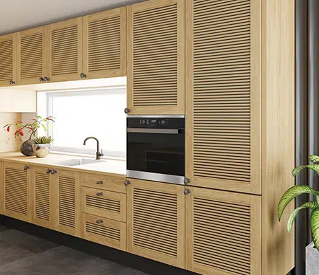 Louvered Kitchen Cabinets