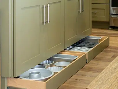 Toe kick drawers