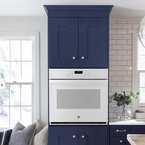Navy Blue Single Wall Oven Cabinet