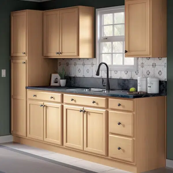 Armario base de fregadero de cocina de acabado en madera de 60 pulgadas