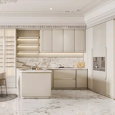 European Kitchen Cabinets: China Top Factory with Competitive Prices 8 L Shape